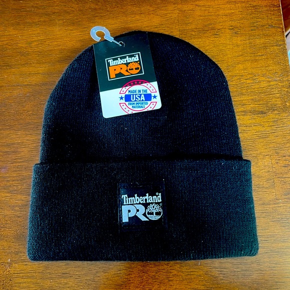 Timberland Cuff Cap PRO beanie jet black knit hat stretch watch cap cuff cap - Picture 1 of 5